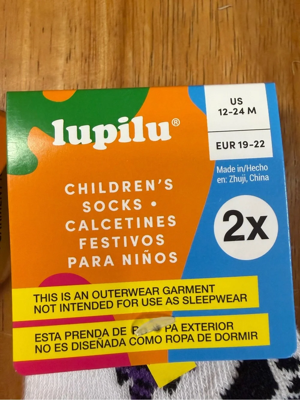 4 Pair Of Halloween Socks By Lupilu Size 12-24 Months
